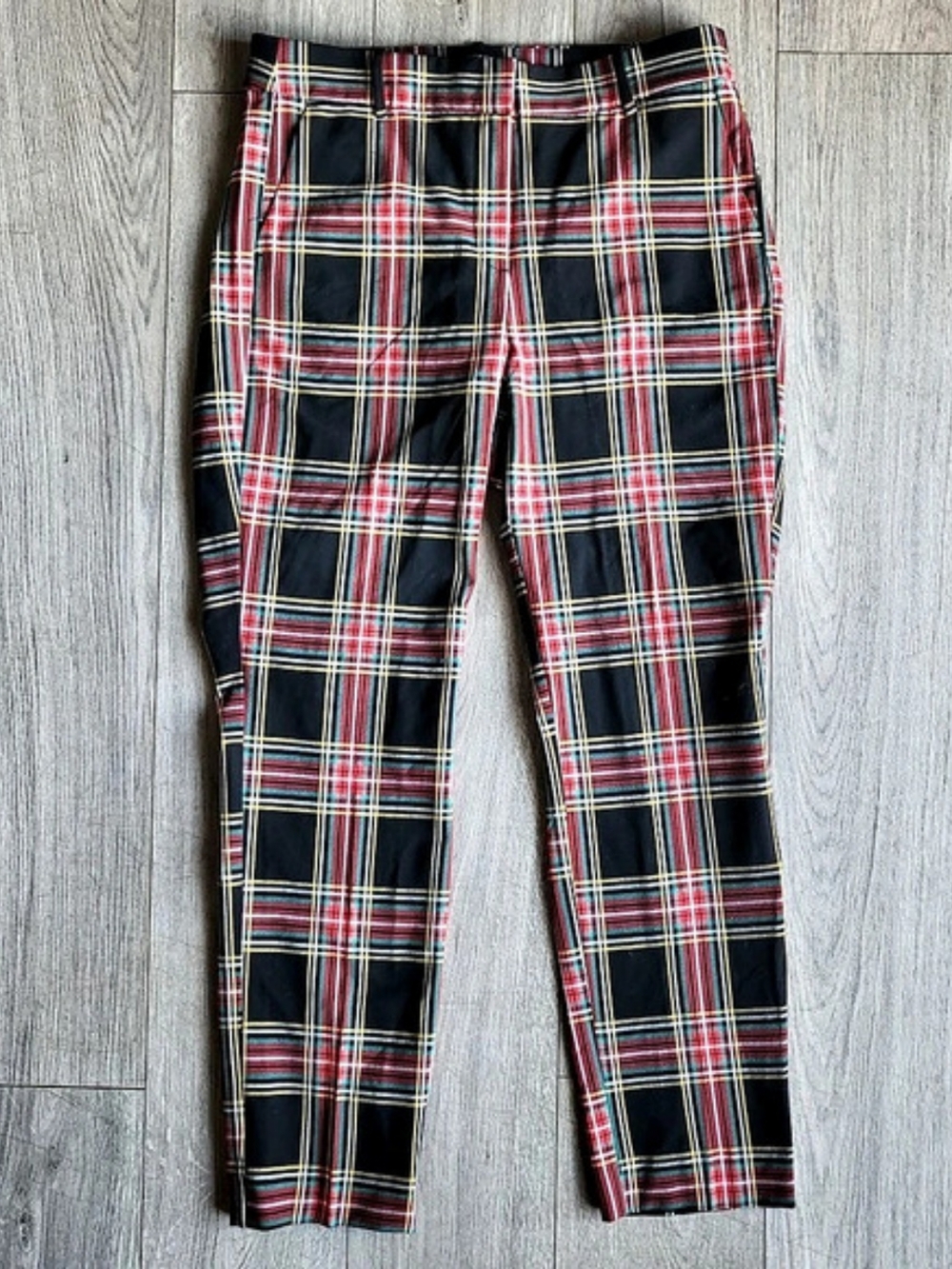 NWT J.Crew Factory Ruby Full-Length Pant Stewart Tartan Holiday Plaid Women 10